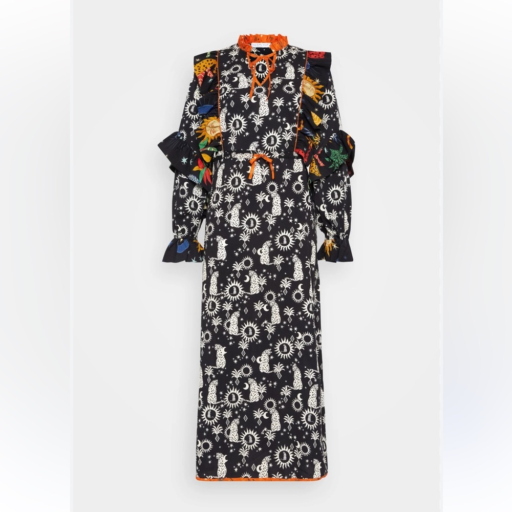 Never Fully Dressed Black Paradise Leopard Darcy Dress – US 6